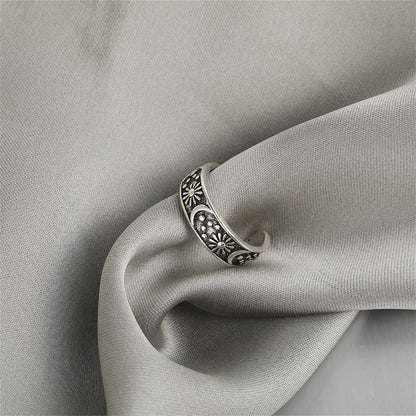 Silvertone Celestial Ring