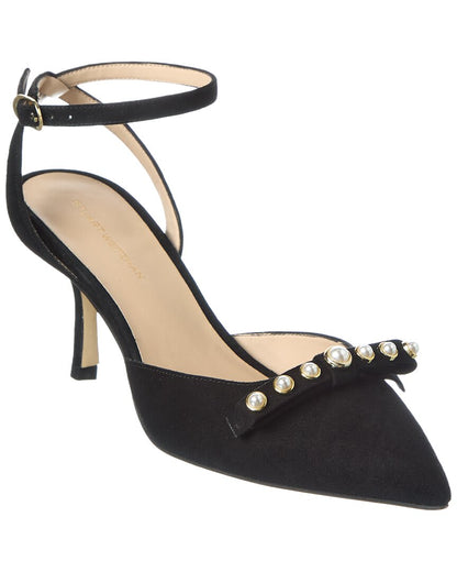 Stuart Weitzman Luella Strap 75 Suede Pump