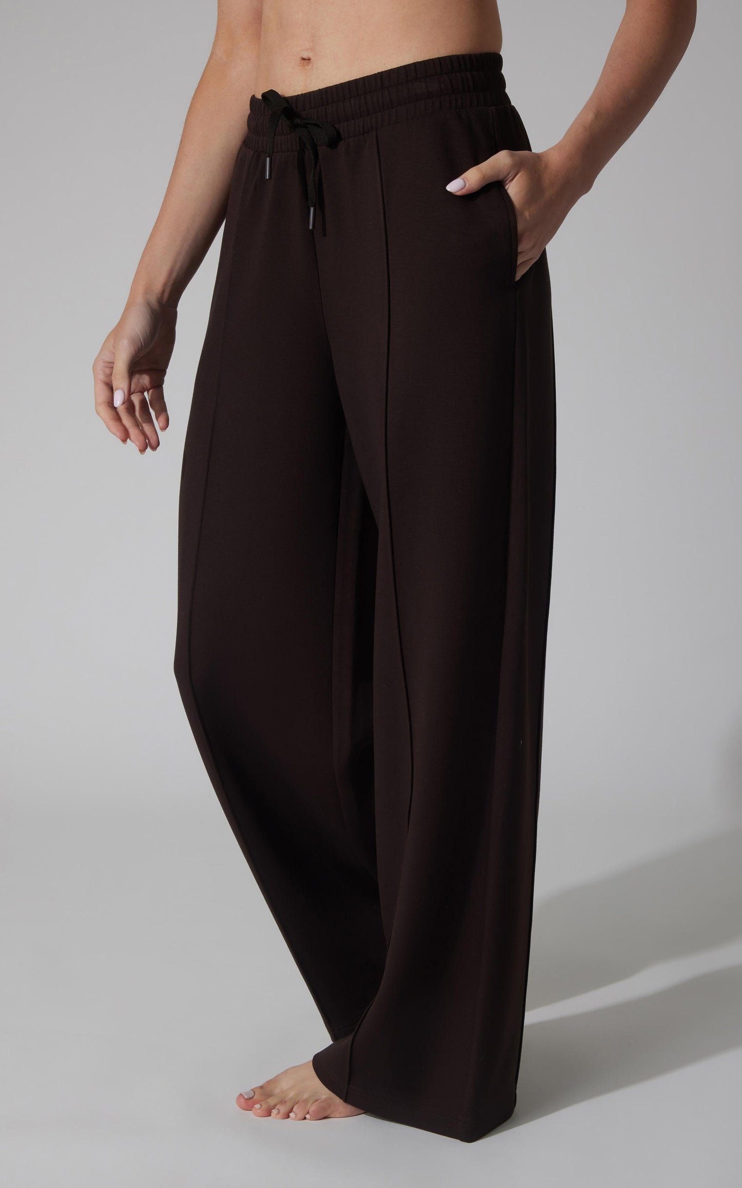 Softlite Fleece Timeless Pintuck Wide Leg Pant - Our Cafe Story
