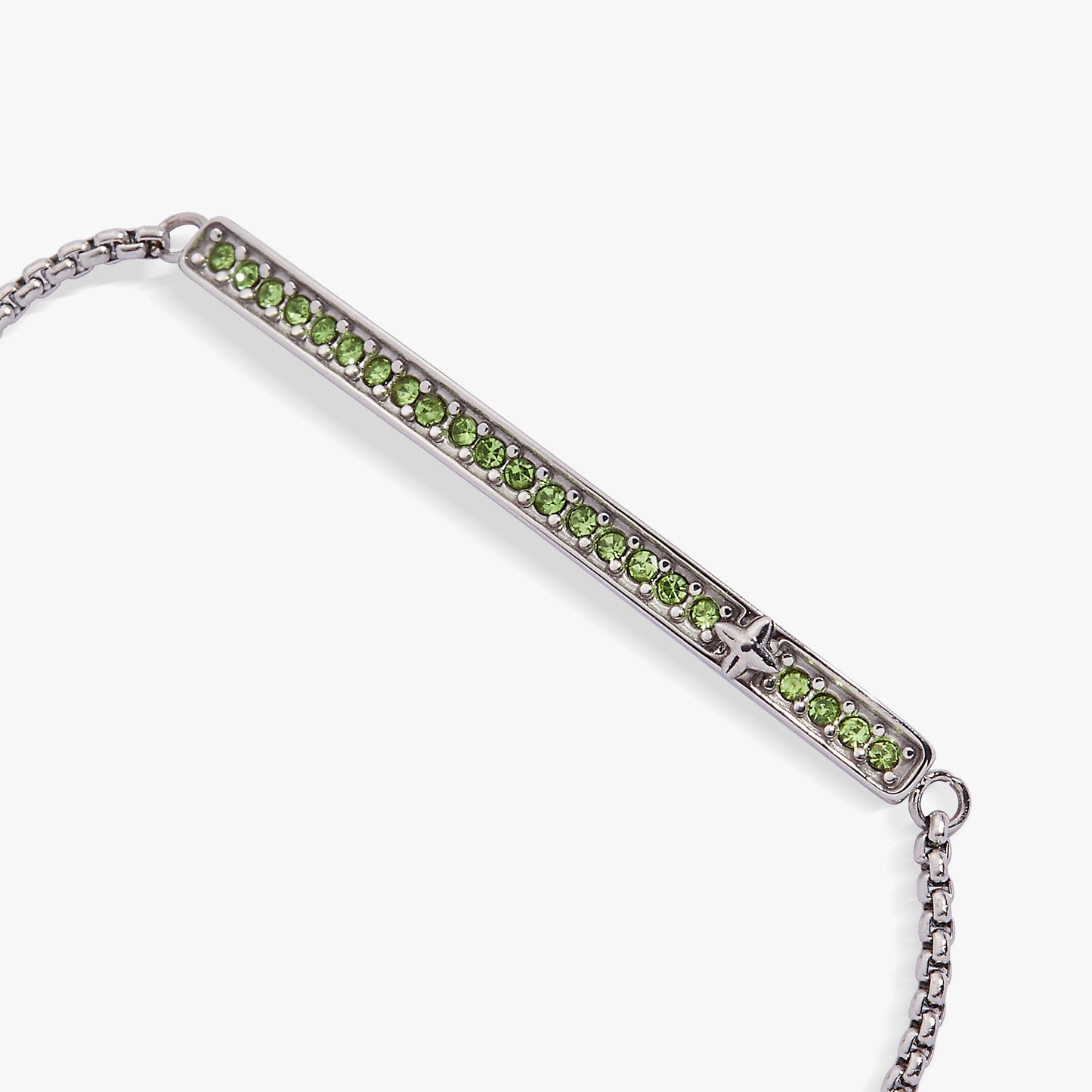 August Everyday Birthstone Pave Bolo Bracelet