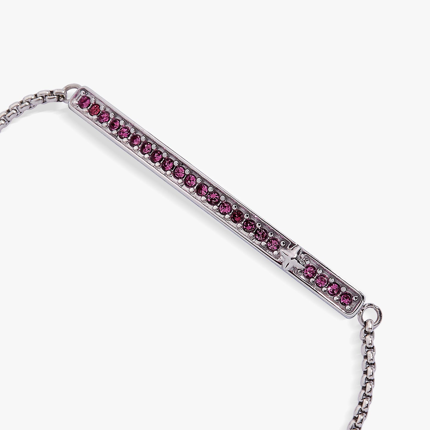 February Everyday Birthstone Pave Bolo Bracelet