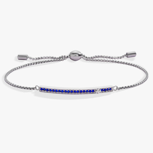 September Everyday Birthstone Pave Bolo Bracelet