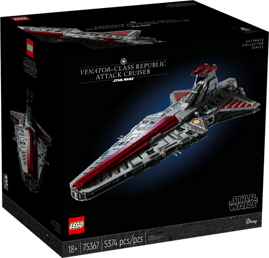 LEGO Star Wars Venator-Class Republic Attack Cruiser, Ultimate May The 4th Collectibles, Series Building Set with Captain Rex Minifigure, Star Wars Fan Gift, Stress Relief Clone Wars Activity, 75367