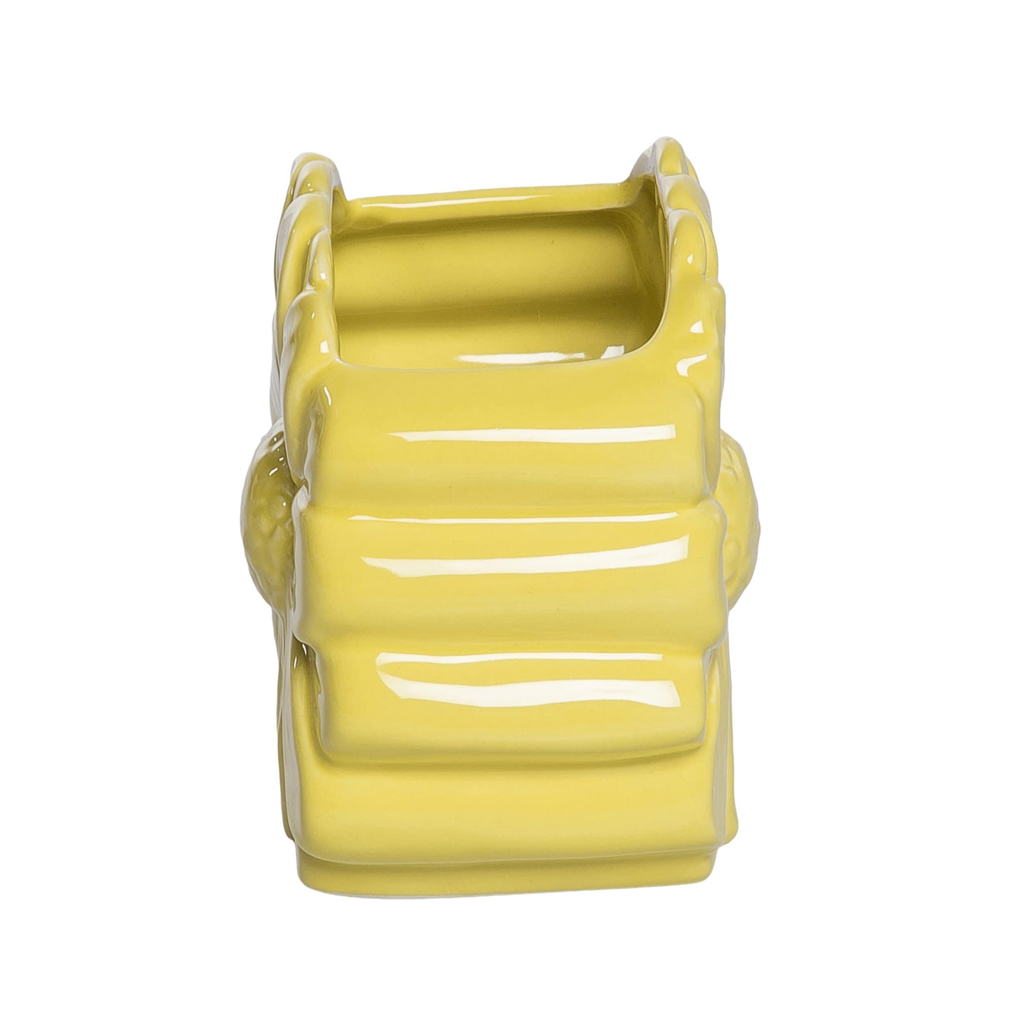 Dolomite Daisy Holder Storage Jar Yellow for Spring Tabletop Decor