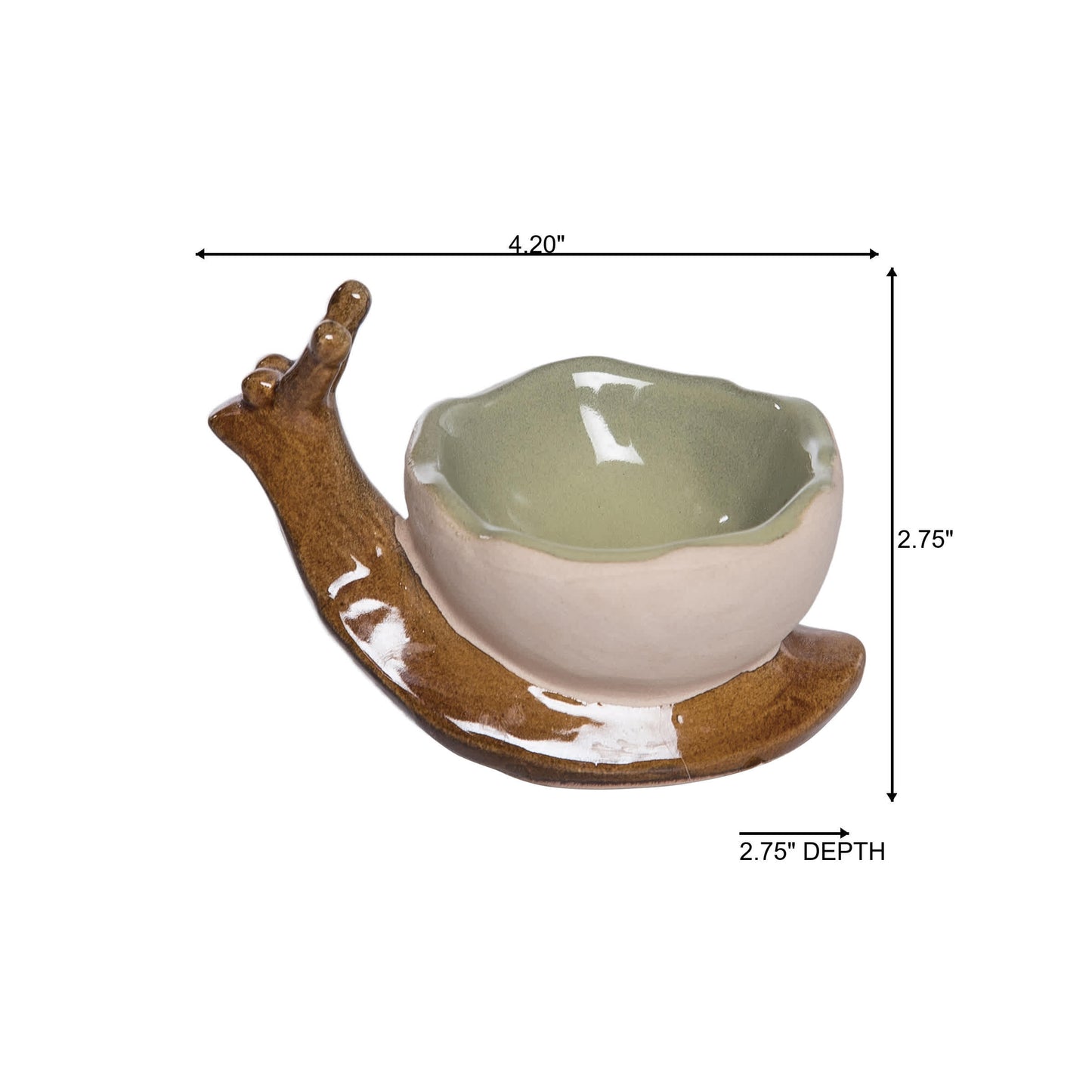 Ceramic Snail Shape Bowl Multicolored for Spring Serving and Entertaining