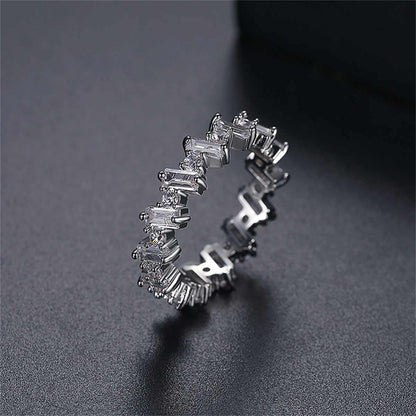 Pink Crystal & Cubic Zirconia Band Ring-1