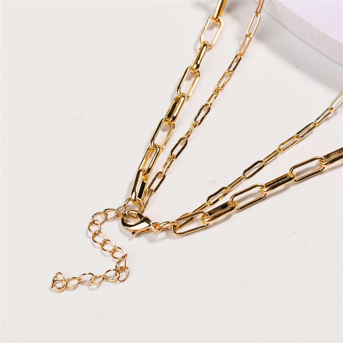 Shell & Goldtone Layered Pendant Necklace