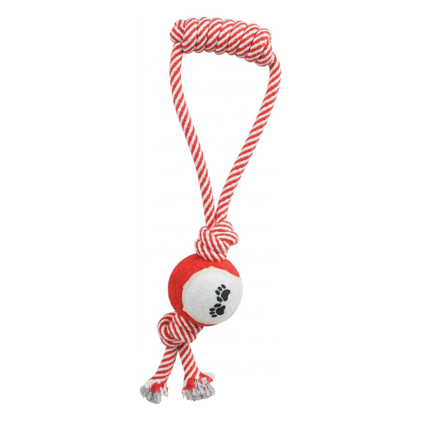 Pet Life Pull Away' Rope And Tennis Ball