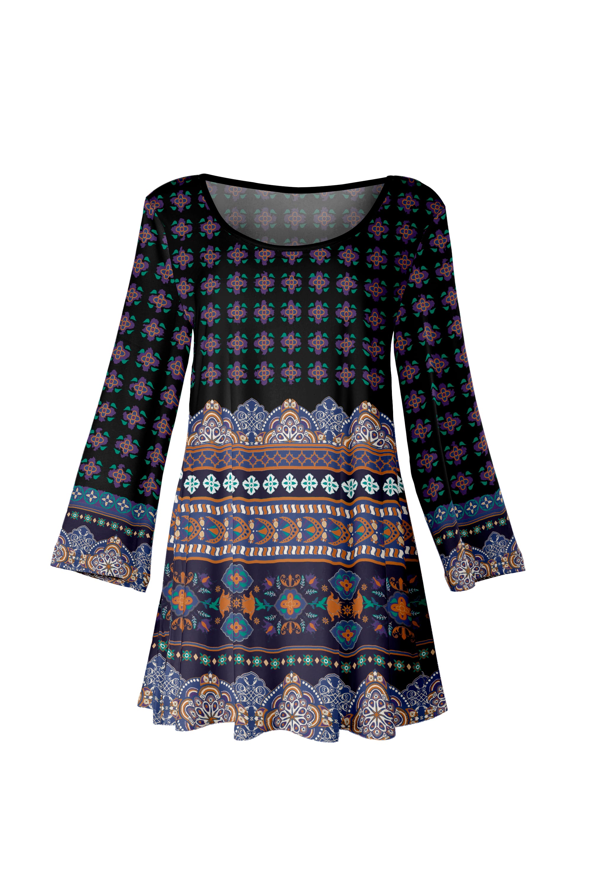 Lily by Firmiana Women’s Halter Neckline Sleeveless Short Dress Women’s Apparel Blue Gold Medallion Print main image 0