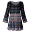 Black and Multicolor Bohemian Border Print