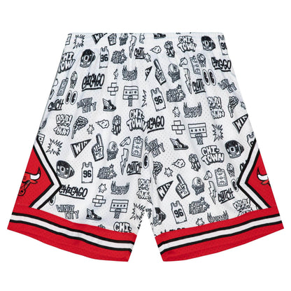 Mitchell & Ness NBA Doodle Swingman Shorts Chicago Bulls 1997
