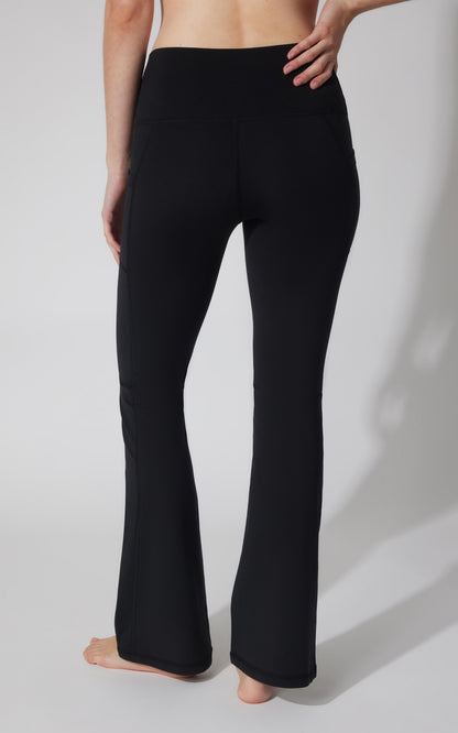 Polarlux Tribeca Elastic Free Full Length Side Pocket Flare Leg Pant - Our Earthy Story