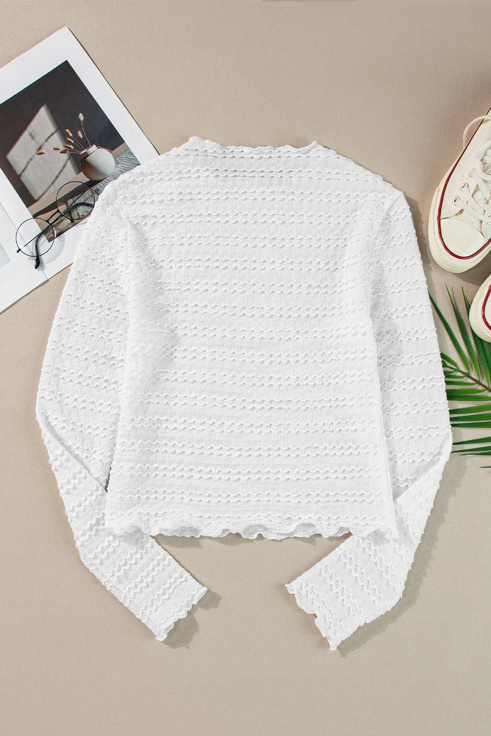 Threaded Pear Mia Jacquard Slim Fit Top