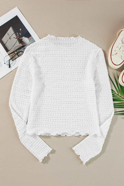 Threaded Pear Mia Jacquard Slim Fit Top