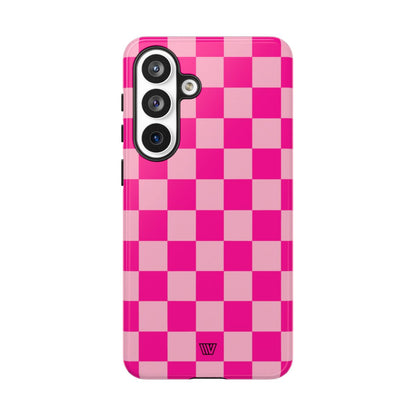 HOT PINK CHECKERBOARD | Tough Phone Case