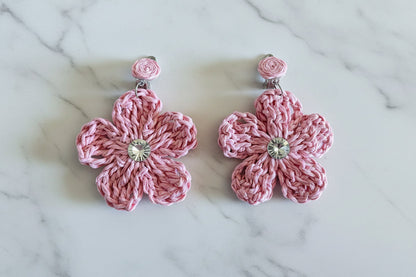 Women’s Handmade Daisy Earrings – Dennis M Crystal Floral Design