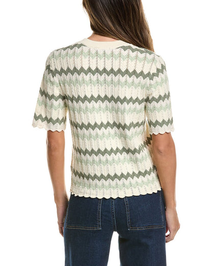 DUSTY SAGE GREEN CHEVRON AS394-