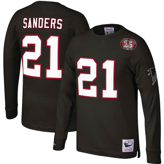 Men's Mitchell & Ness NFL N&N Ls Tee Falcons 1989 Deion Sanders