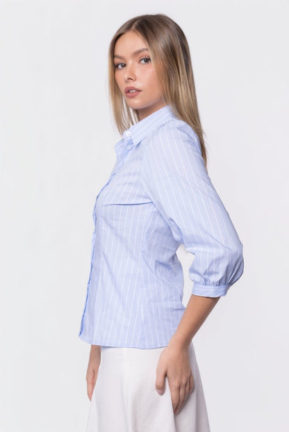 Pia Top (Blue Stripe)