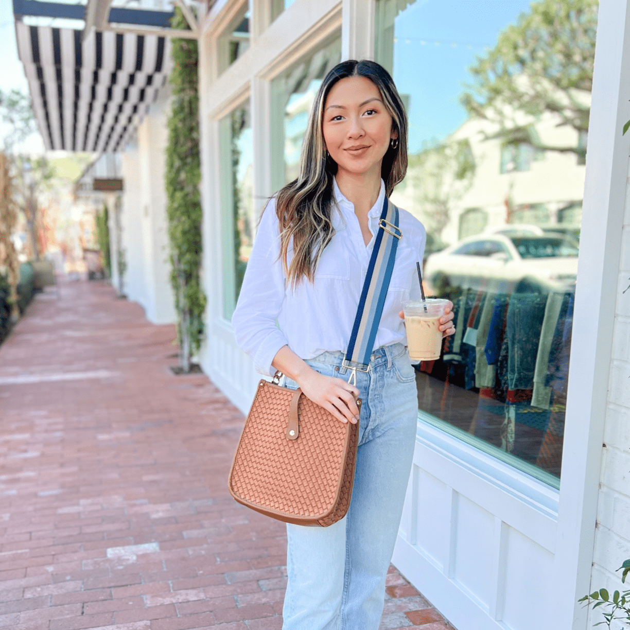 Threaded Pear Lea Woven Courier | Choose Your Strap