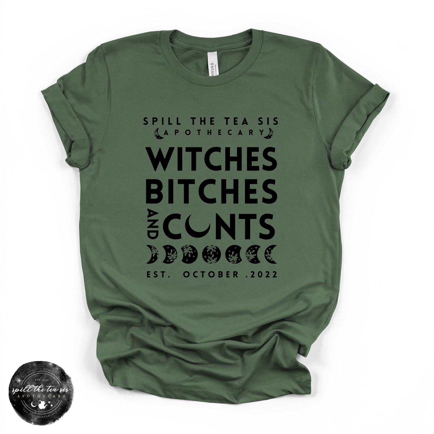 Witches, Btches & Cnts Tee ( BLACK DESIGN) | Bold Witchy Statement Graphic T-Shirt