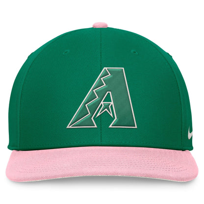 Nike Men's Arizona Diamondbacks Malachite Pro Performance Snapback Hat Green Pink