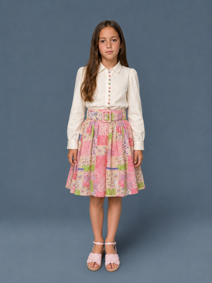 Pink Button Blouse
