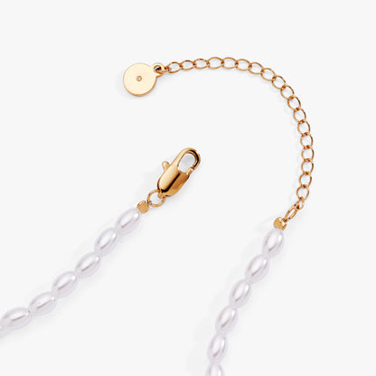 Pink Christmas Beaded Charm Necklace