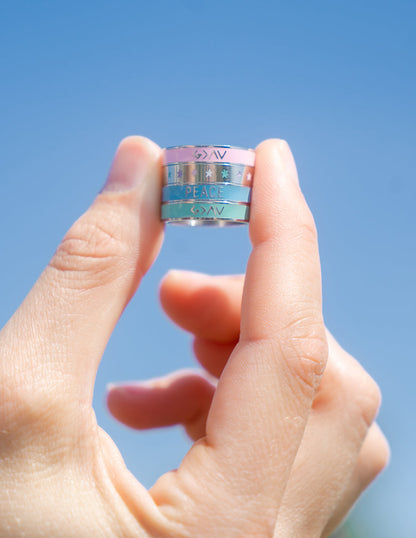 Elevated Faith Pink Enamel Highs and Lows Ring