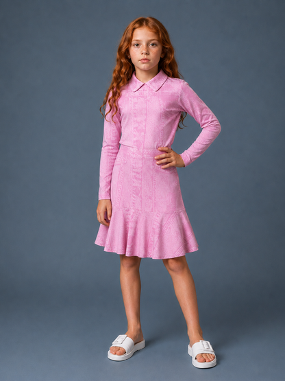 Pink Jean Swim Set