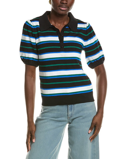BLACK WITH GREEN BLUE AND WHIT-