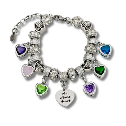 My Whole Heart Birthstone Bracelet