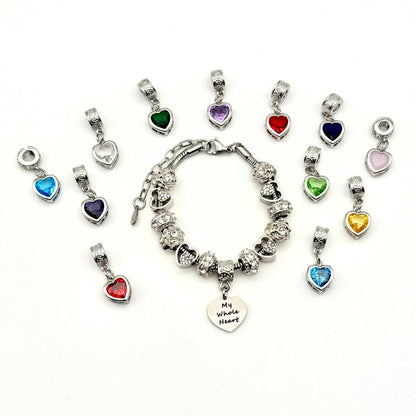My Whole Heart Birthstone Bracelet