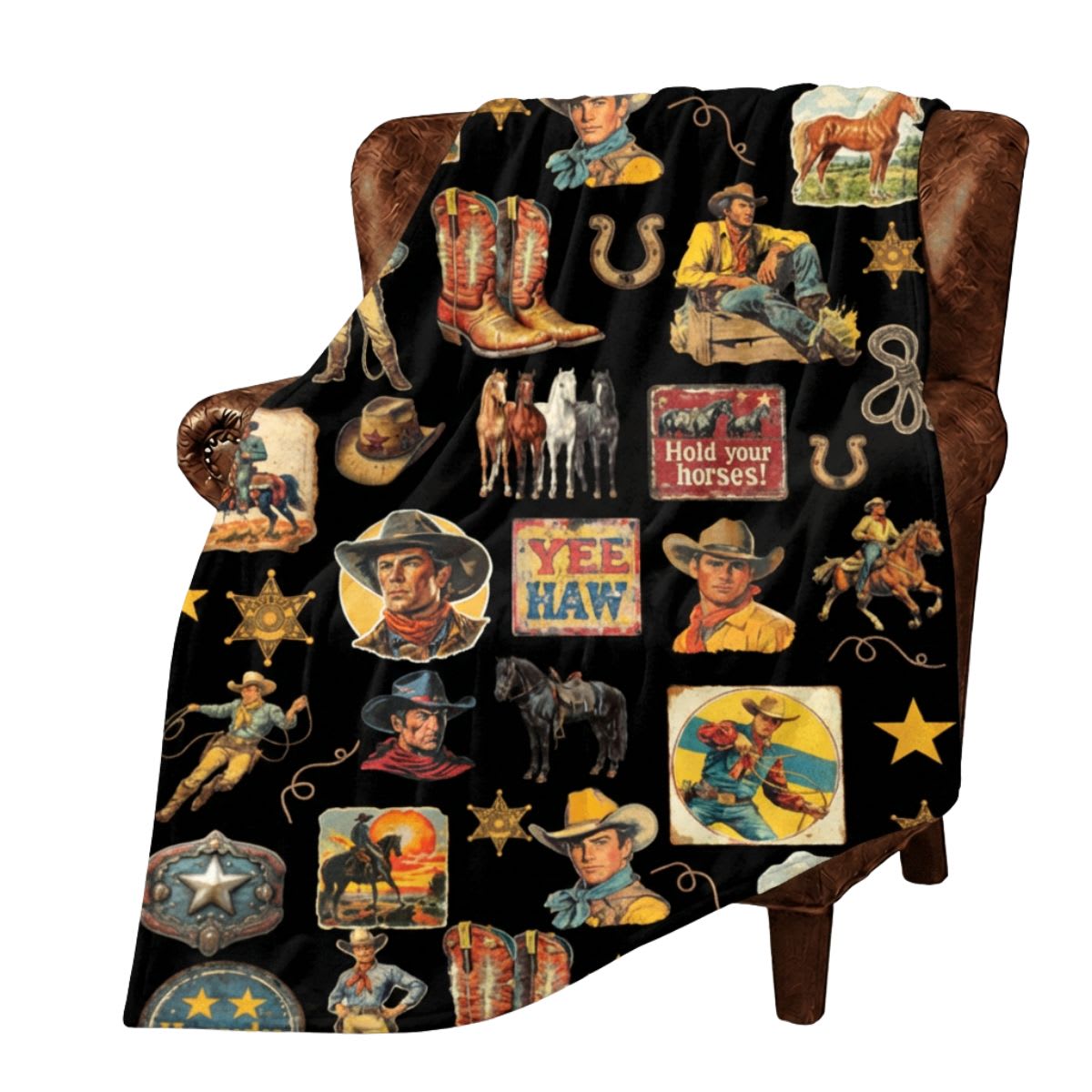 Vintage Cowboy Collage-