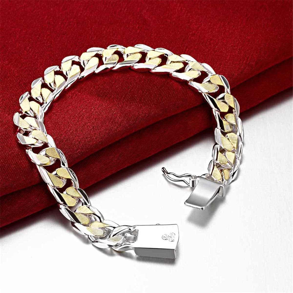 Silvertone & Goldtone Link Bracelet