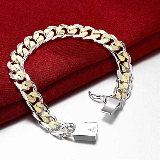 Silvertone & Goldtone Link Bracelet