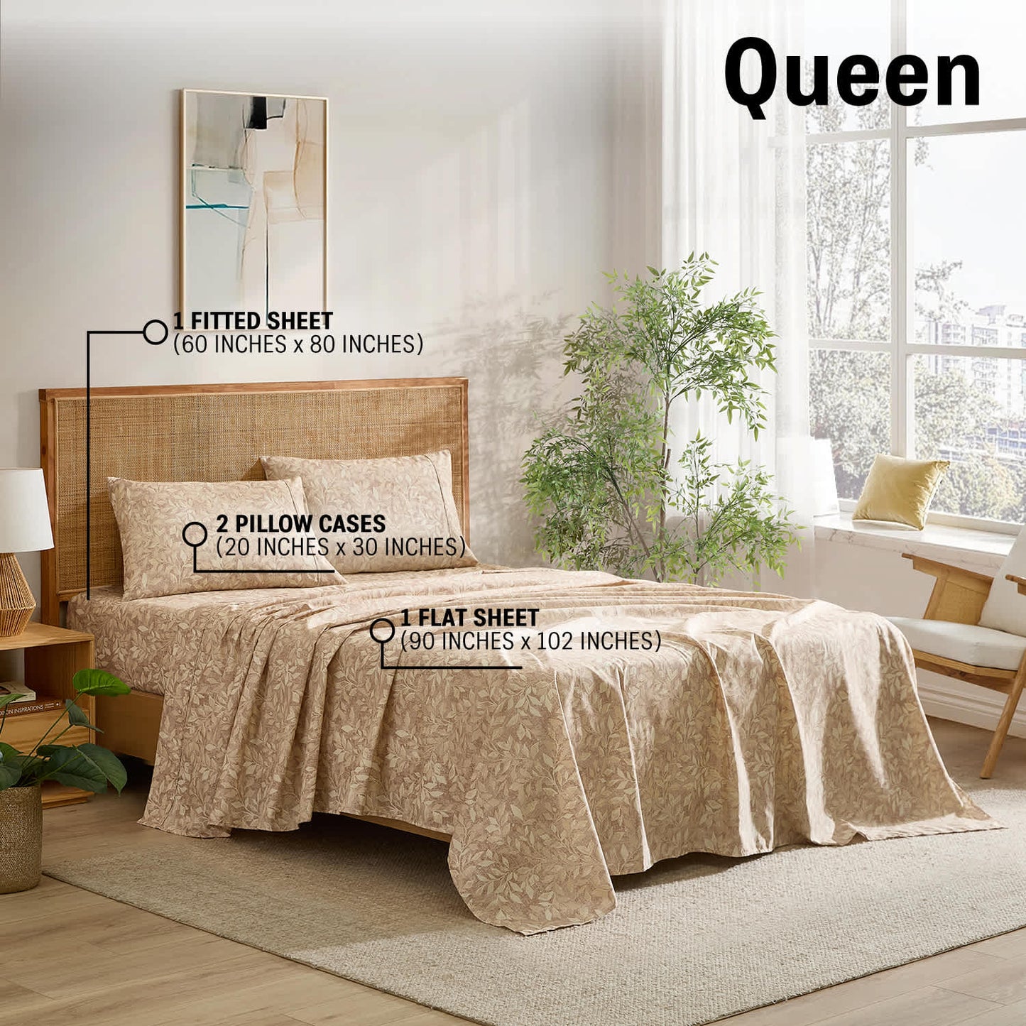Leaves Taupe-