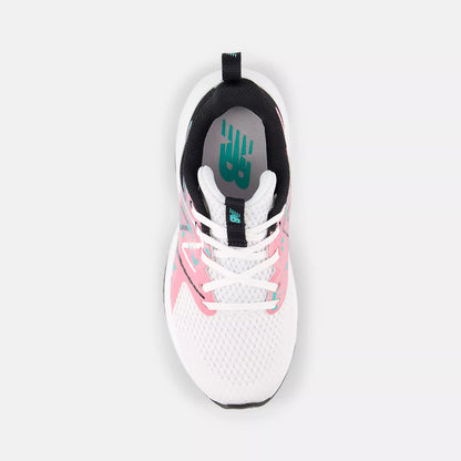 New Balance Preschool Rave Run V2 White Pink Paint Splatter