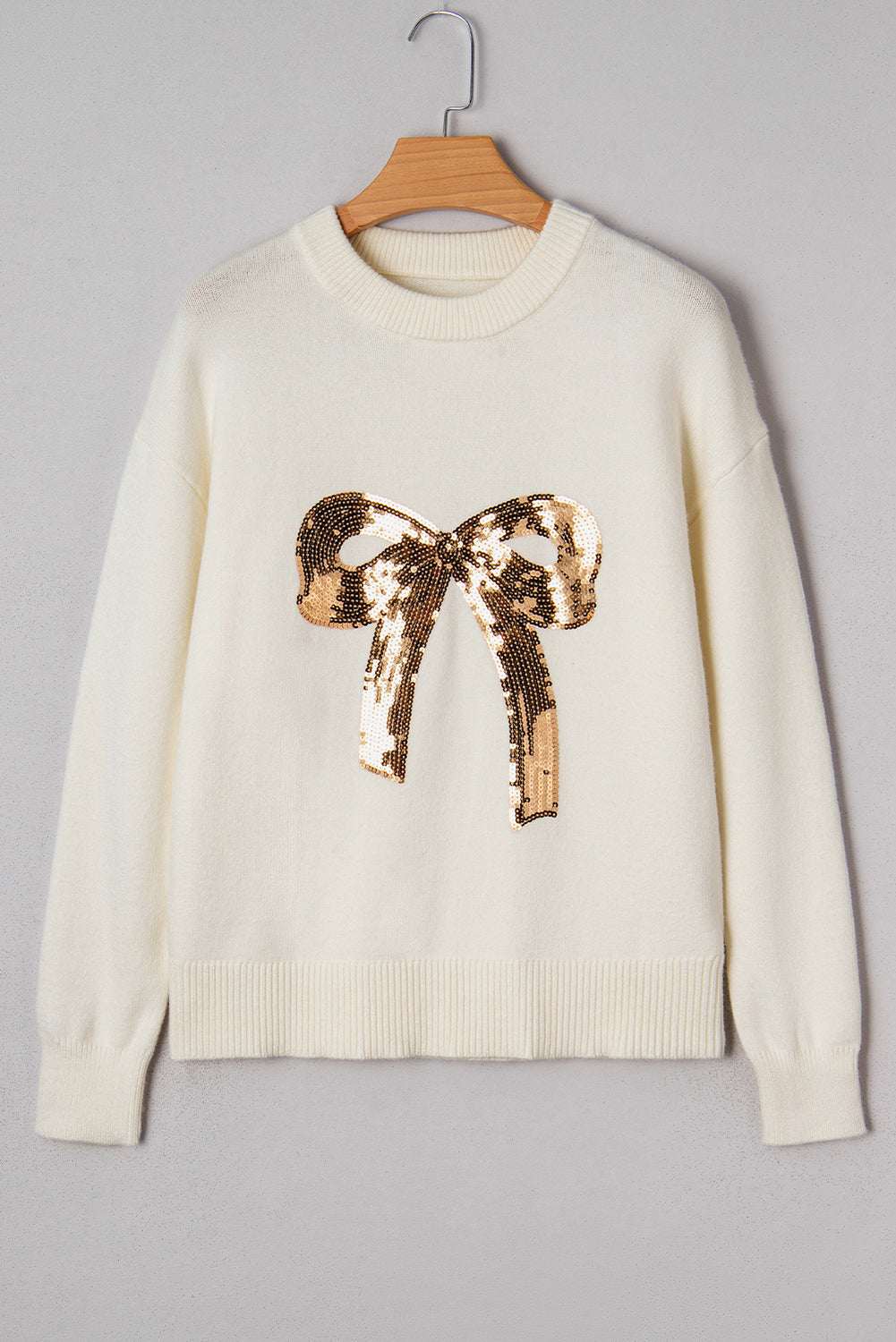 Faith Graphic Christmas Holiday Sweater - White / L - 12/14