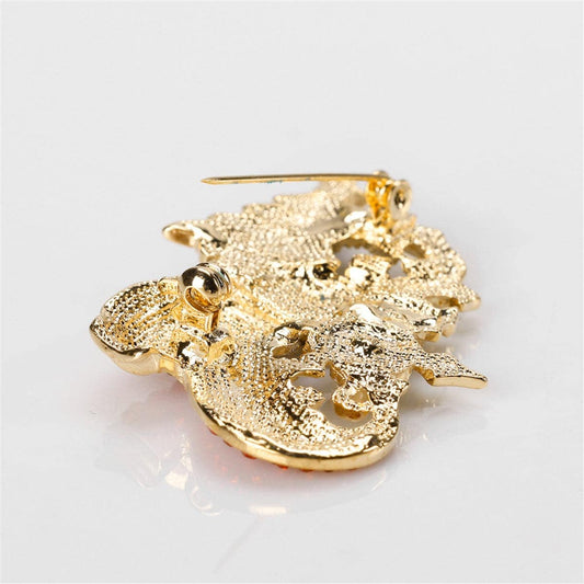 Cubic Zirconia & Goldtone Boots & Christmas Tree Brooch