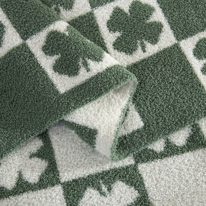 Elegant Comfort 50" x 70"  Ultra Soft Checkered Knitted Throw Blanket