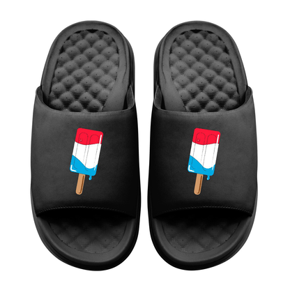 Red White and Blue Popsical Motive Slide Sandals
