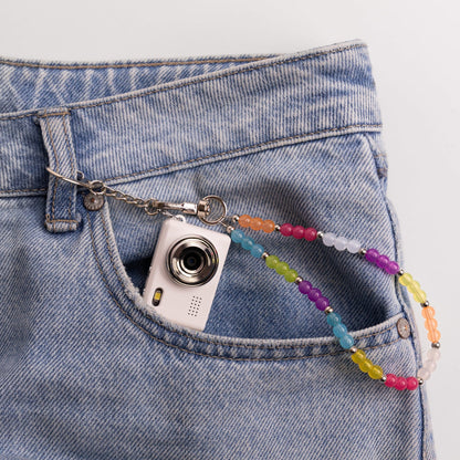 Mini Digital Camera with Beaded Lanyard