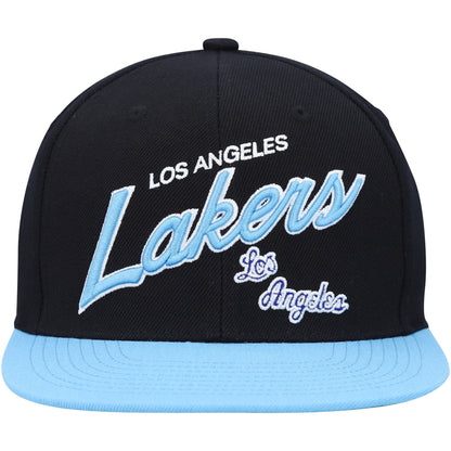Mitchell & Ness Men's NBA Team Script 2.0 Fitted Hwc Lakers Fitted Caps