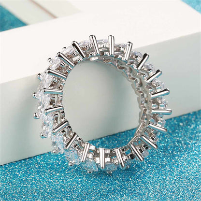 Crystal & Cubic Zirconia Baguette-Cut Band Ring-1