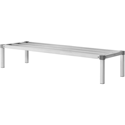 VEVOR Newly Upgraded!Aluminum Dunnage Rack Stationary Dunnage Rack 60' x 20' x 12' Storage Rack - Silver 1