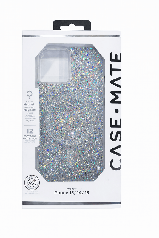 Case-Mate Iphone 15 Case - Twinkle Disco [12ft Drop Protection] [Compatible with Magsafe] Magnetic Cover with Cute Bling Sparkle for Iphone 15 6.1", Anti-Scratch, Shock Absorbent Material, Slim
