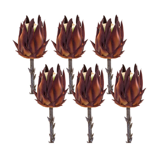Melrose International Burgandy Protea Stem (Set of 6)
