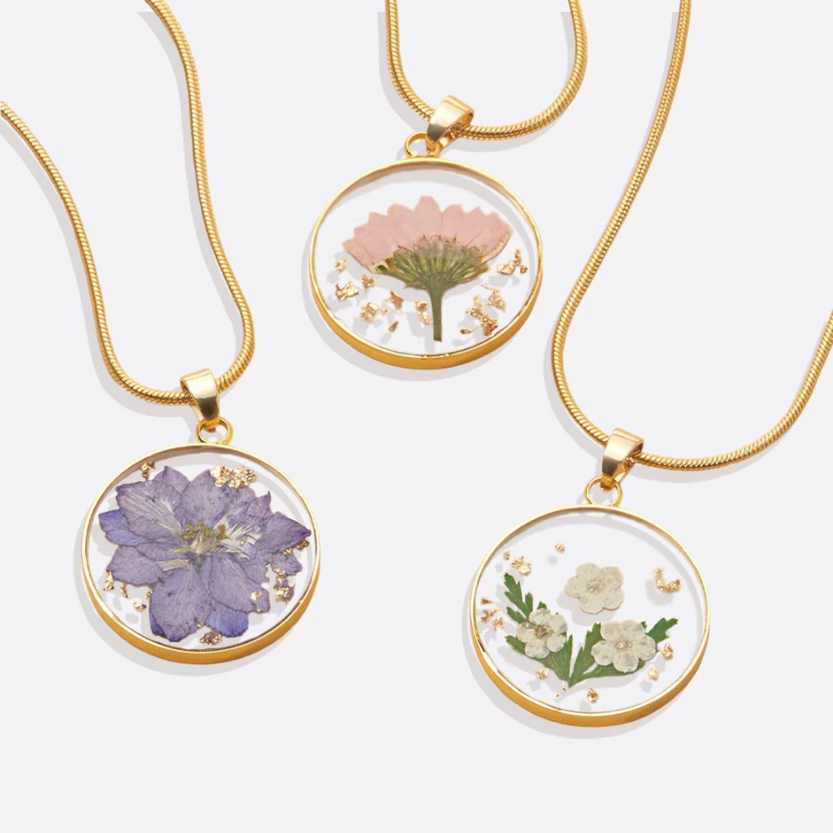 Mint & Lily Pressed Birth Flower Necklace