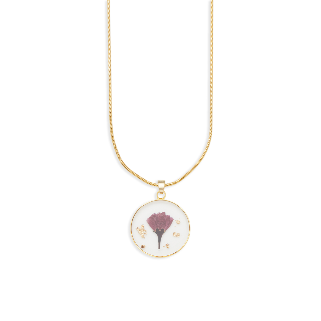Mint & Lily Pressed Birth Flower Necklace